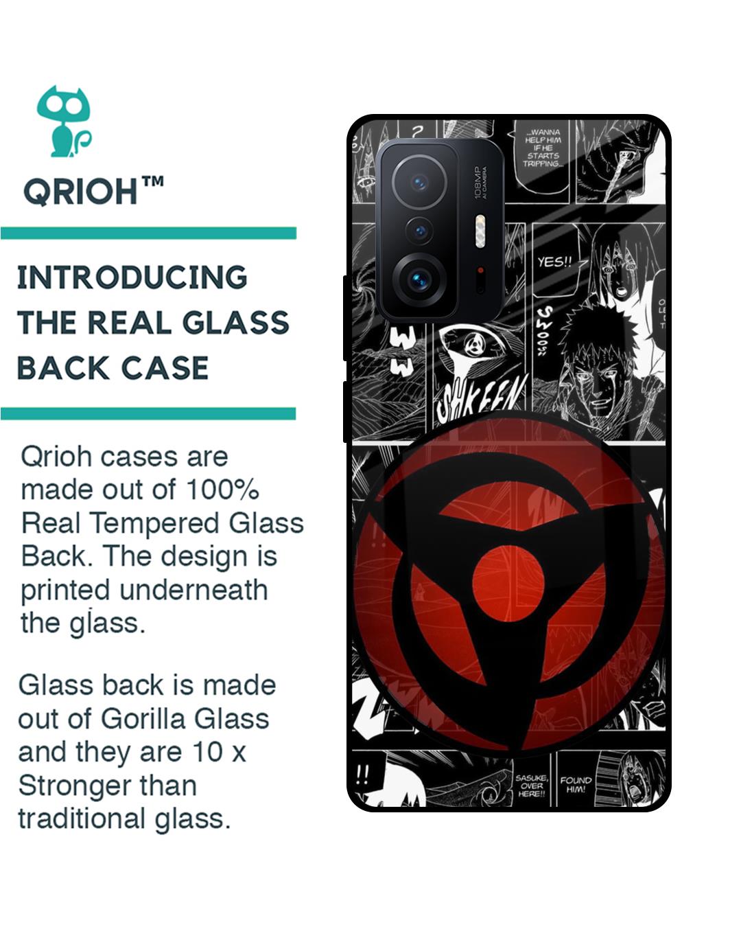 Shop Sharingan Premium Glass Case for Mi 11T Pro 5G (Shock Proof,Scratch Resistant)-Back