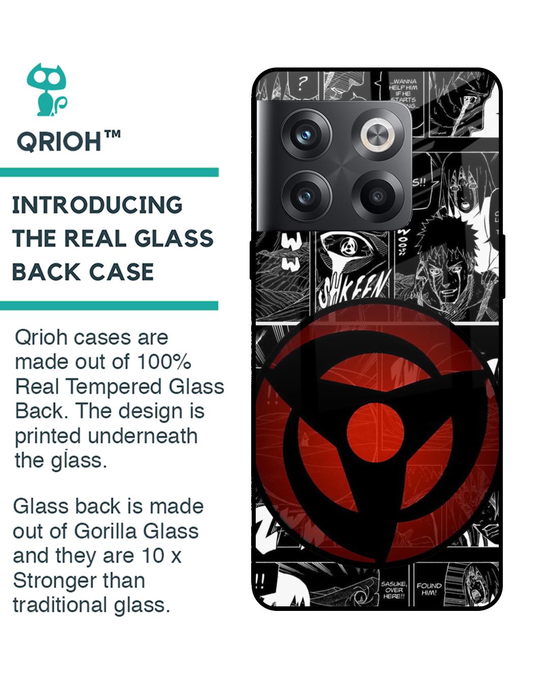 Shop Sharingan Premium Glass Case for Oneplus 10T 5G (Shock Proof,Scratch Resistant)-Back