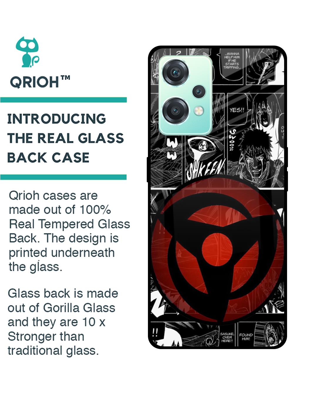 Shop Sharingan Premium Glass Case for OnePlus Nord CE 2 Lite 5G (Shock Proof,Scratch Resistant)-Back