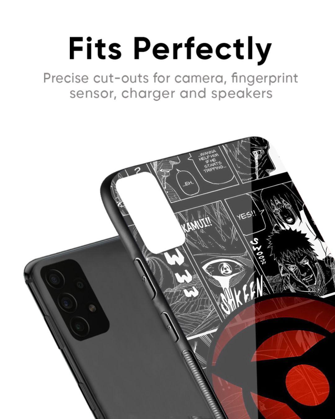 Shop Sharingan Premium Glass Case for Oppo Reno8T 5G (Shock Proof, Scratch Resistant)-Back