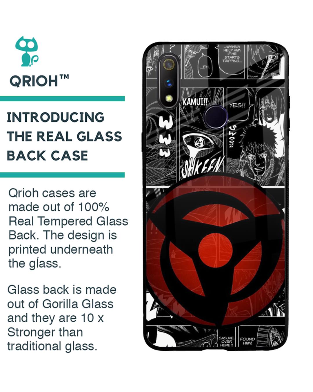 Shop Sharingan Premium Glass Case for Realme 3 Pro (Shock Proof, Scratch Resistant)-Back