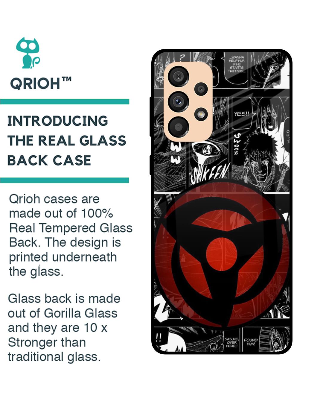Shop Sharingan Premium Glass Case for Samsung Galaxy A33 5G (Shock Proof,Scratch Resistant)-Back