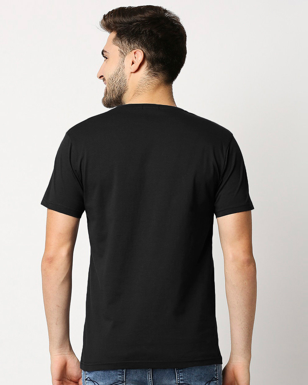 Shop Men's Black She Did It Typography T-shirt-Back