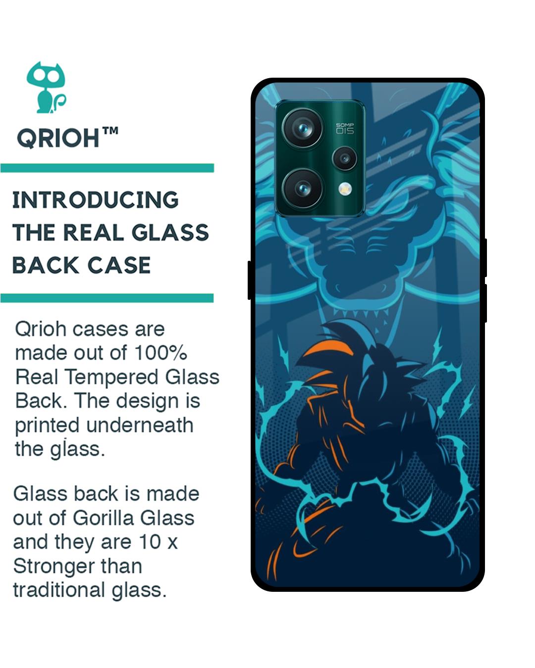 Shop Shenlong Goku Premium Glass Case for Realme 9 Pro 5G (Shock Proof,Scratch Resistant)-Back