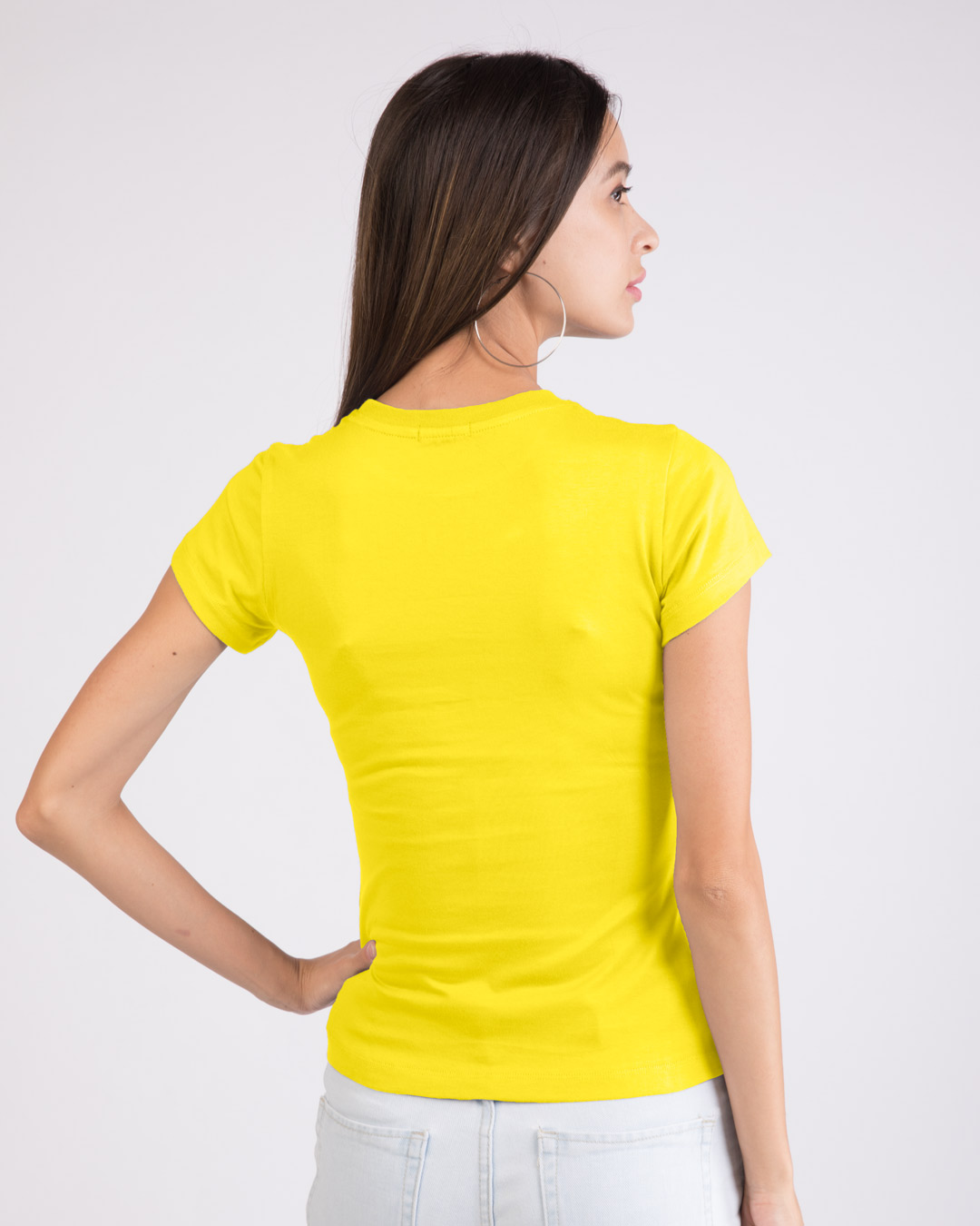 Shop Shobi Maya Panda Half Sleeve T-Shirt Pineapple Yellow-Back