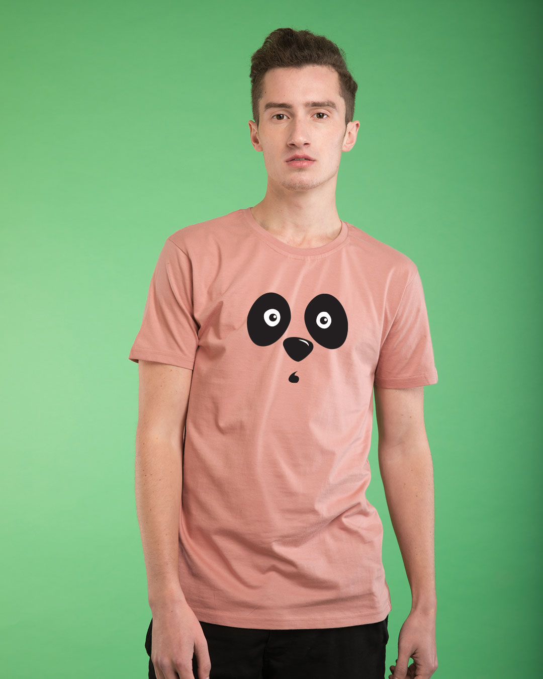 Shop Shocked Panda Half Sleeve T-Shirt-Back