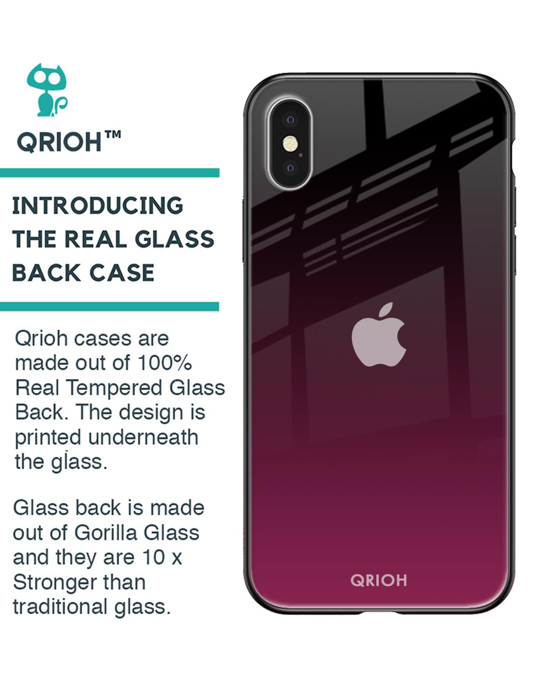Shop Silicon Glass Cover For Apple iPhone X (Light Weight, Impact Resistant)-Back