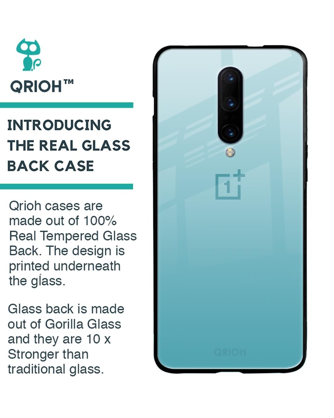 Shop Silicon Glass Cover For OnePlus 7 Pro (Light Weight, Impact Resistant)-Back