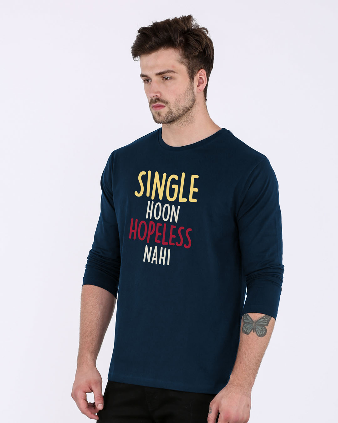 Shop Single Hoon Hopeless Nahi Full Sleeve T-Shirt-Back