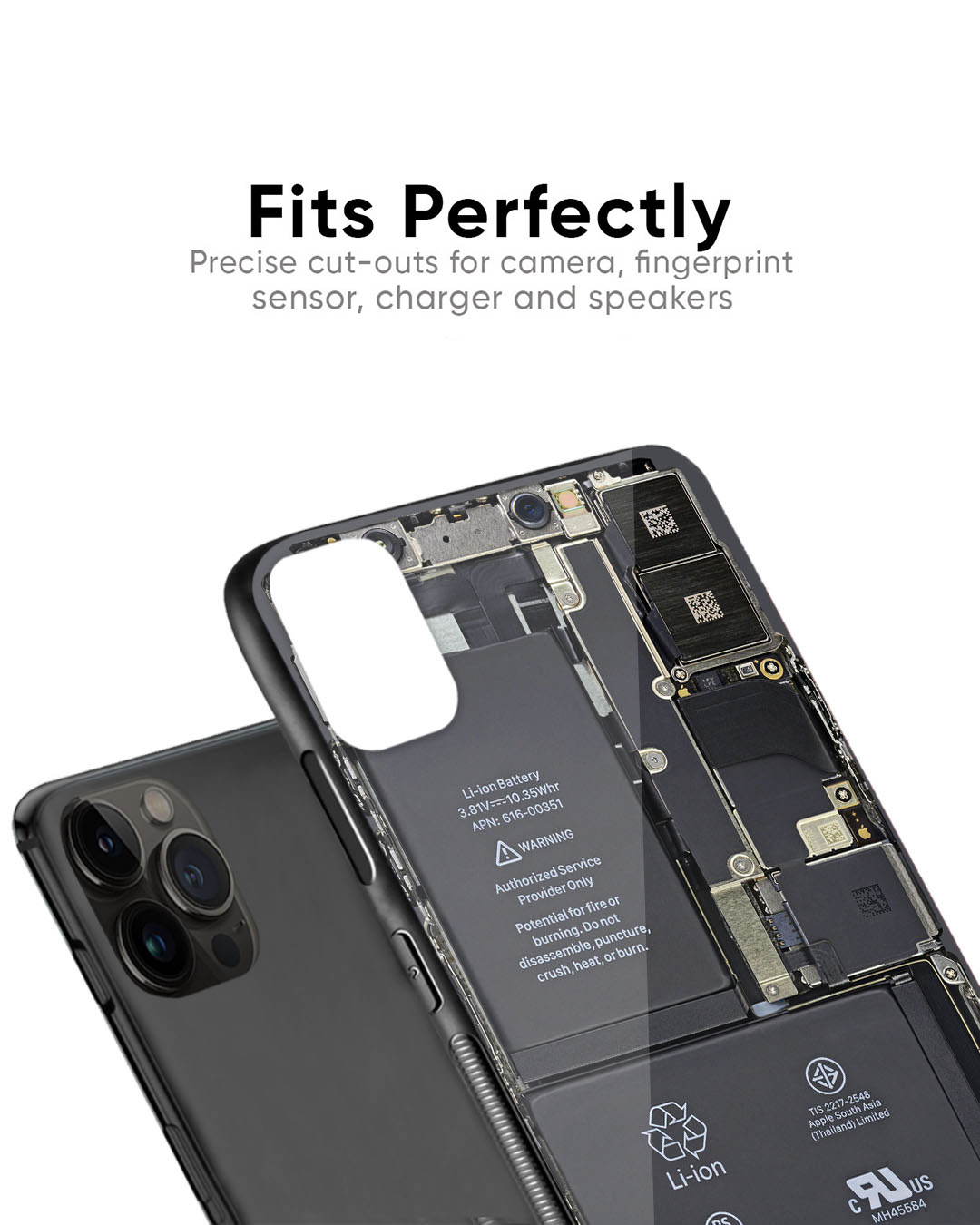 Shop Skeleton Inside Premium Glass Case for Apple iPhone 12 Mini (Shock Proof, Scratch Resistant)-Back