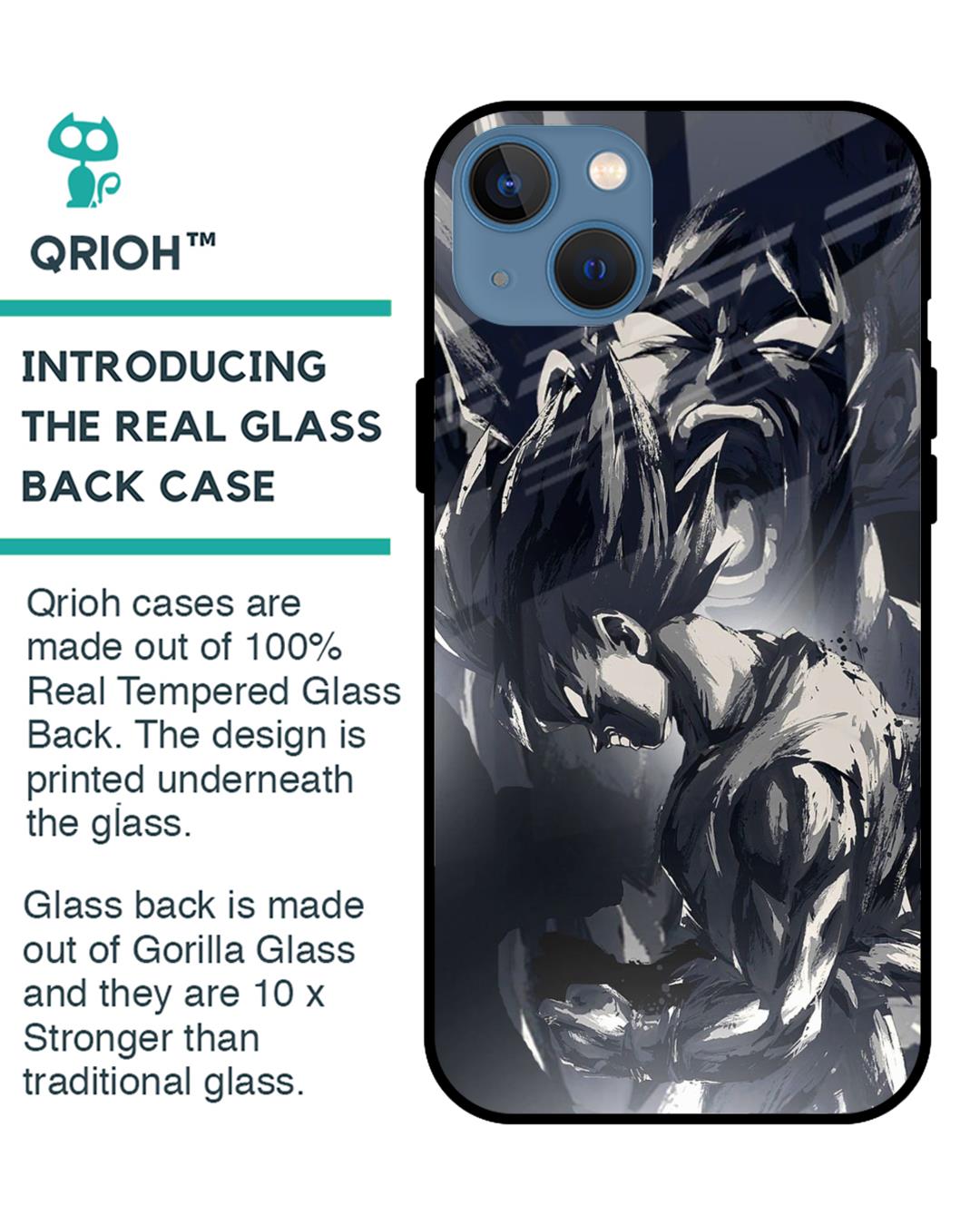 Shop Sketch Art DB Premium Glass Case for Apple iPhone 13 (Shock Proof,Scratch Resistant)-Back