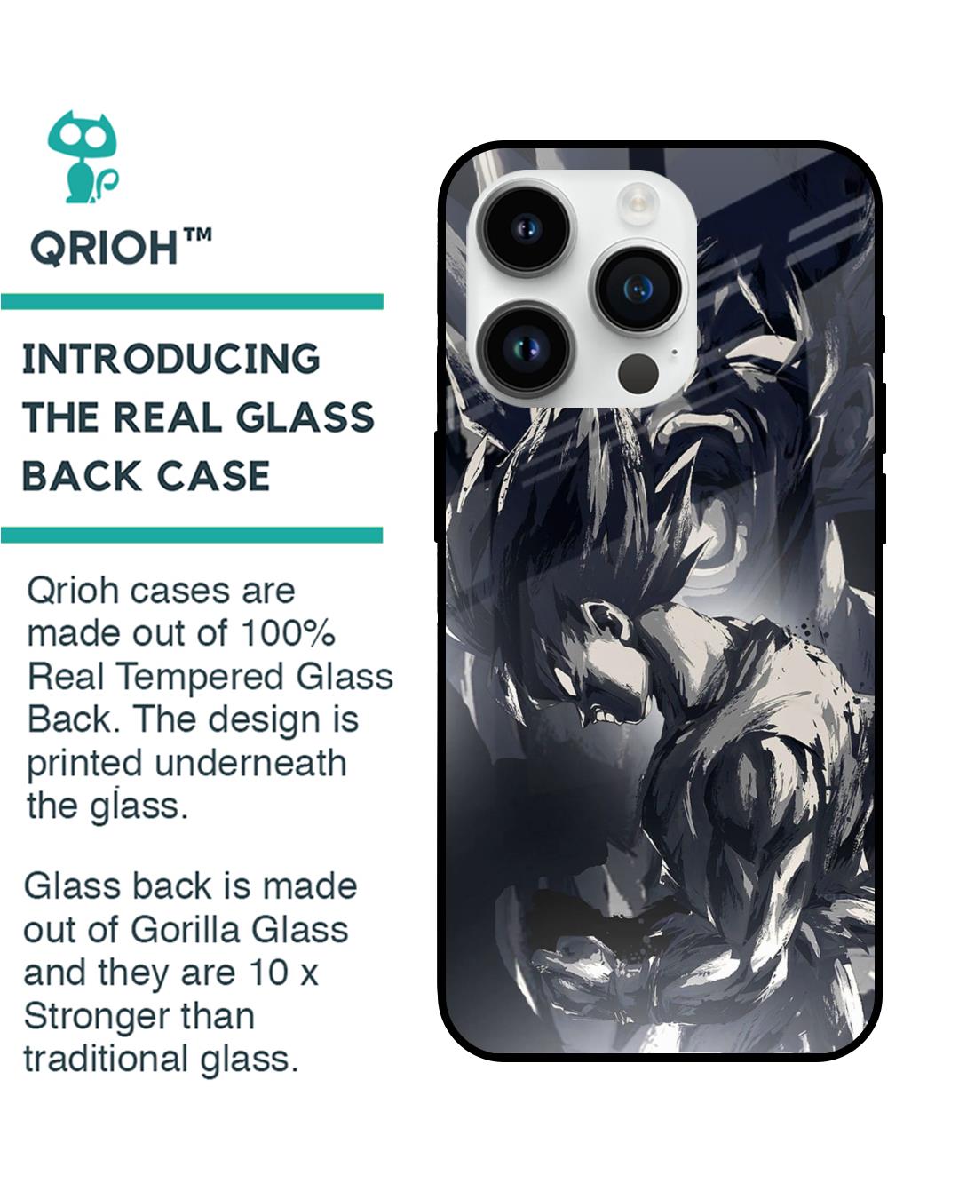 Shop Sketch Art DB Premium Glass Case for Apple iPhone 14 Pro (Shock Proof,Scratch Resistant)-Back