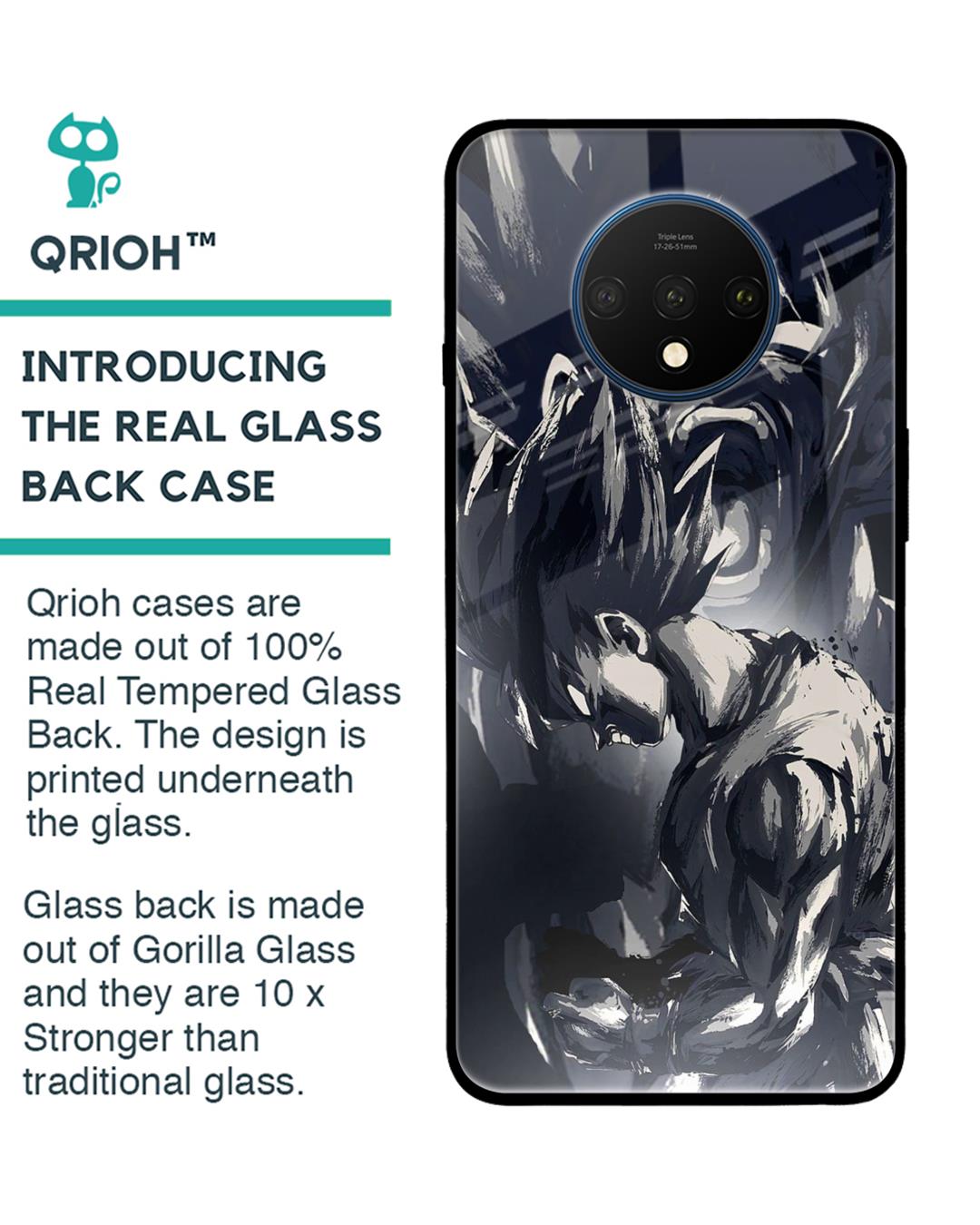 Shop Sketch Art DB Premium Glass Case for OnePlus 7T (Shock Proof,Scratch Resistant)-Back