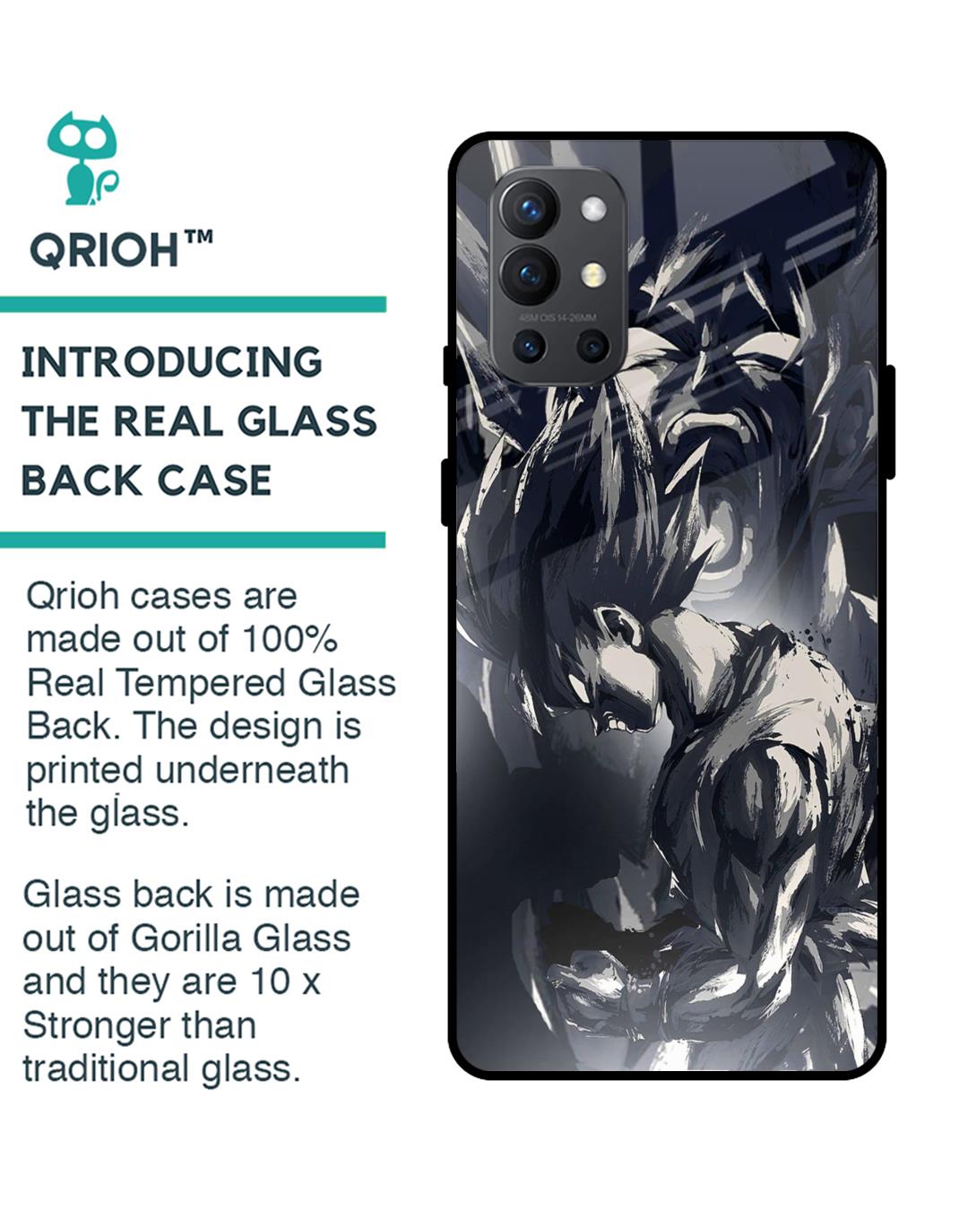 Shop Sketch Art DB Premium Glass Case for OnePlus 9R (Shock Proof,Scratch Resistant)-Back