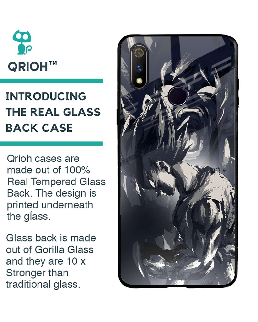 Shop Sketch Art DB Premium Glass Case for Realme 3 Pro (Shock Proof, Scratch Resistant)-Back