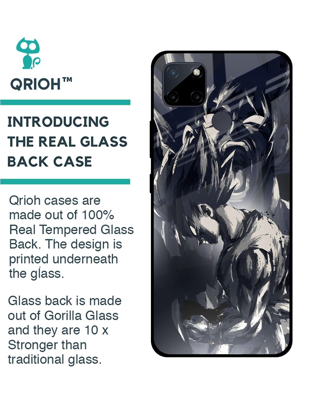 Shop Sketch Art DB Premium Glass Case for Realme C21Y(Shock Proof, Scratch Resistant)-Back