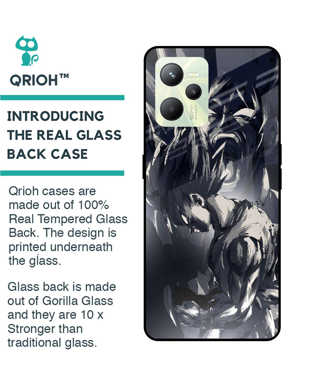Shop Sketch Art DB Premium Glass Case for Realme C35(Shock Proof, Scratch Resistant)-Back