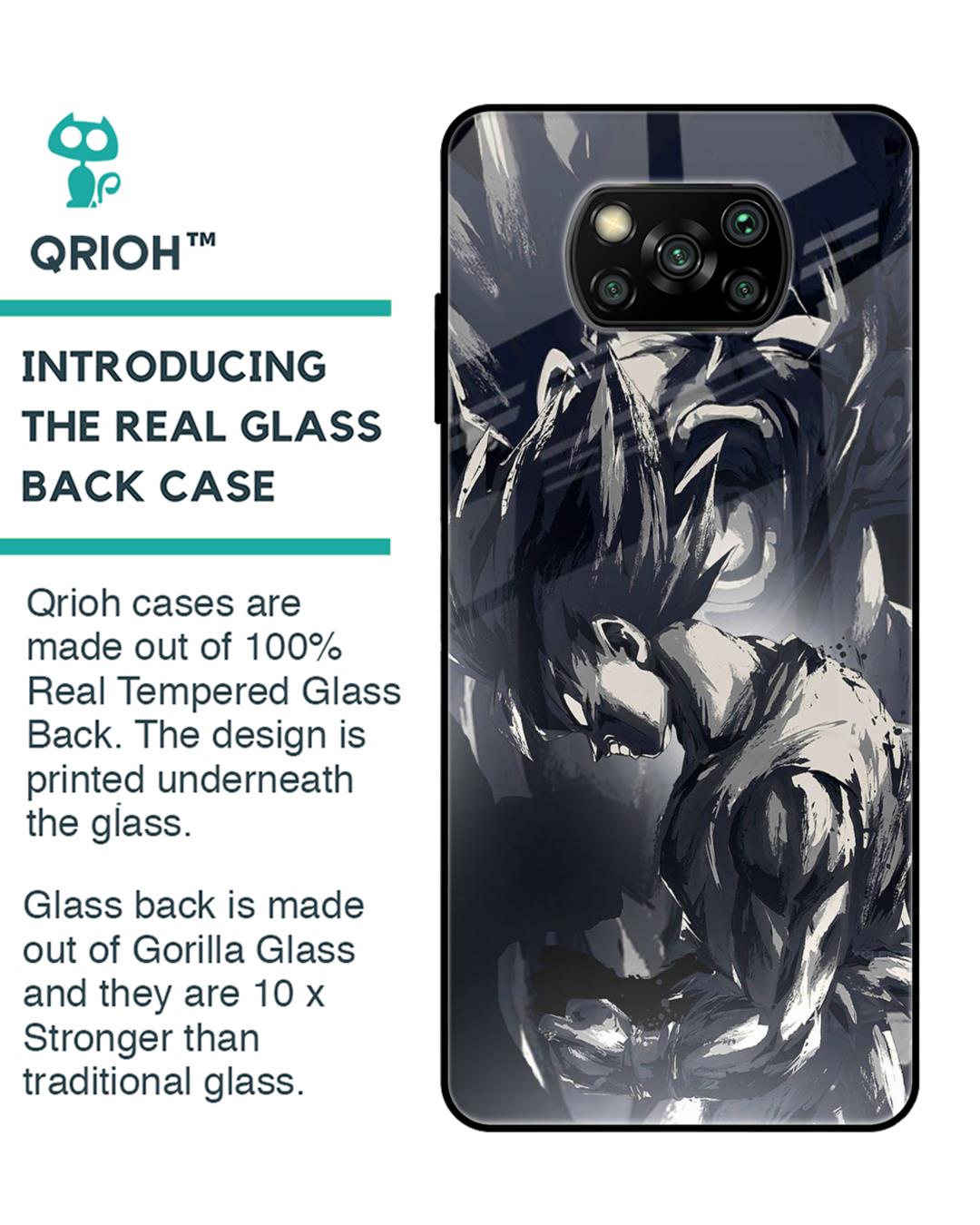 Shop Sketch Art DB Premium Glass Case for Xiaomi Poco x3 (Shock Proof, Scratch Resistant)-Back