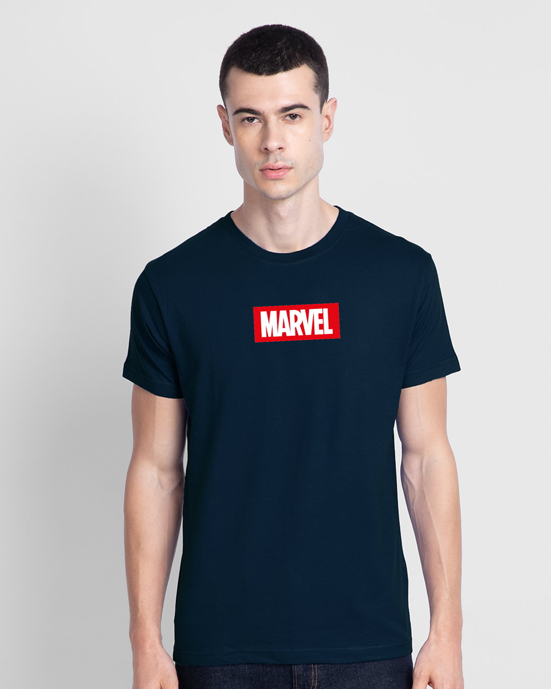 Shop Sketchy Deadpool Half Sleeve T-Shirt Navy Blue (DPL)-Back