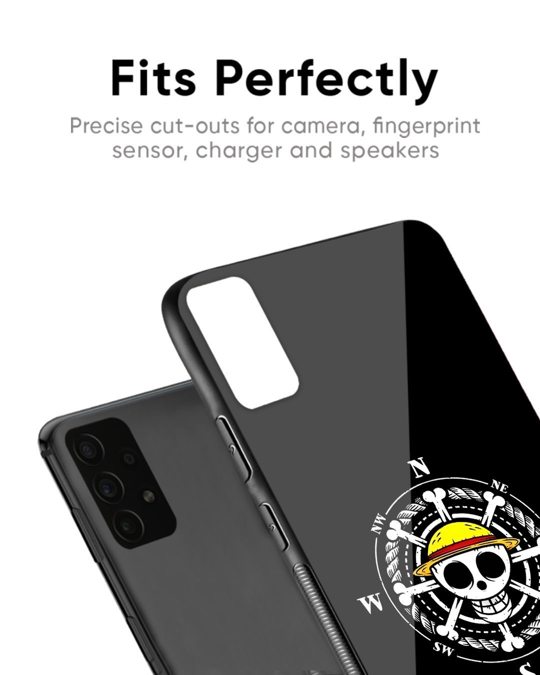 Shop Skull Compass Premium Glass Case for OnePlus 8T(Shock Proof, Scratch Resistant)-Back