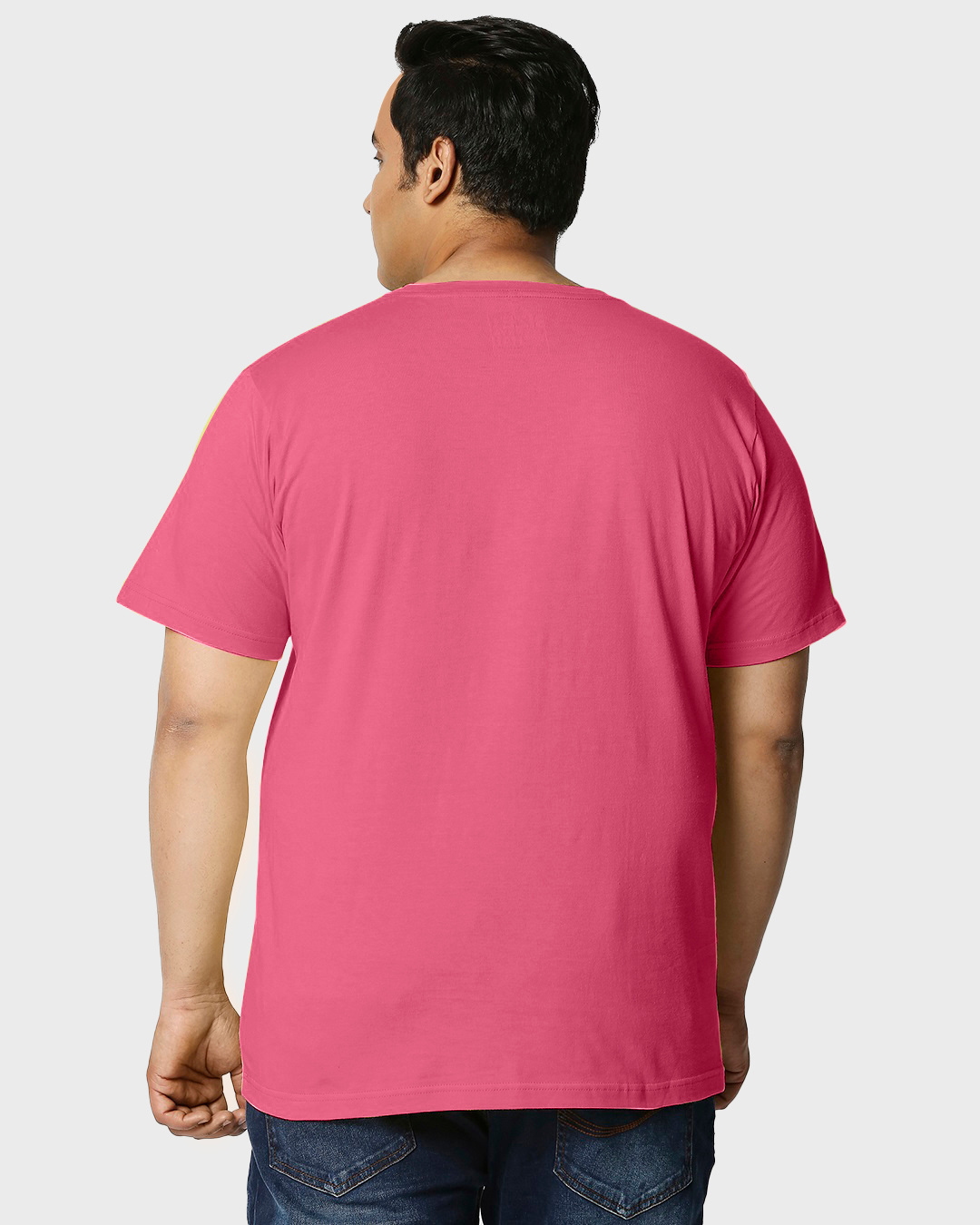 Shop Men's Slate Rose Plus Size T-shirt-Back