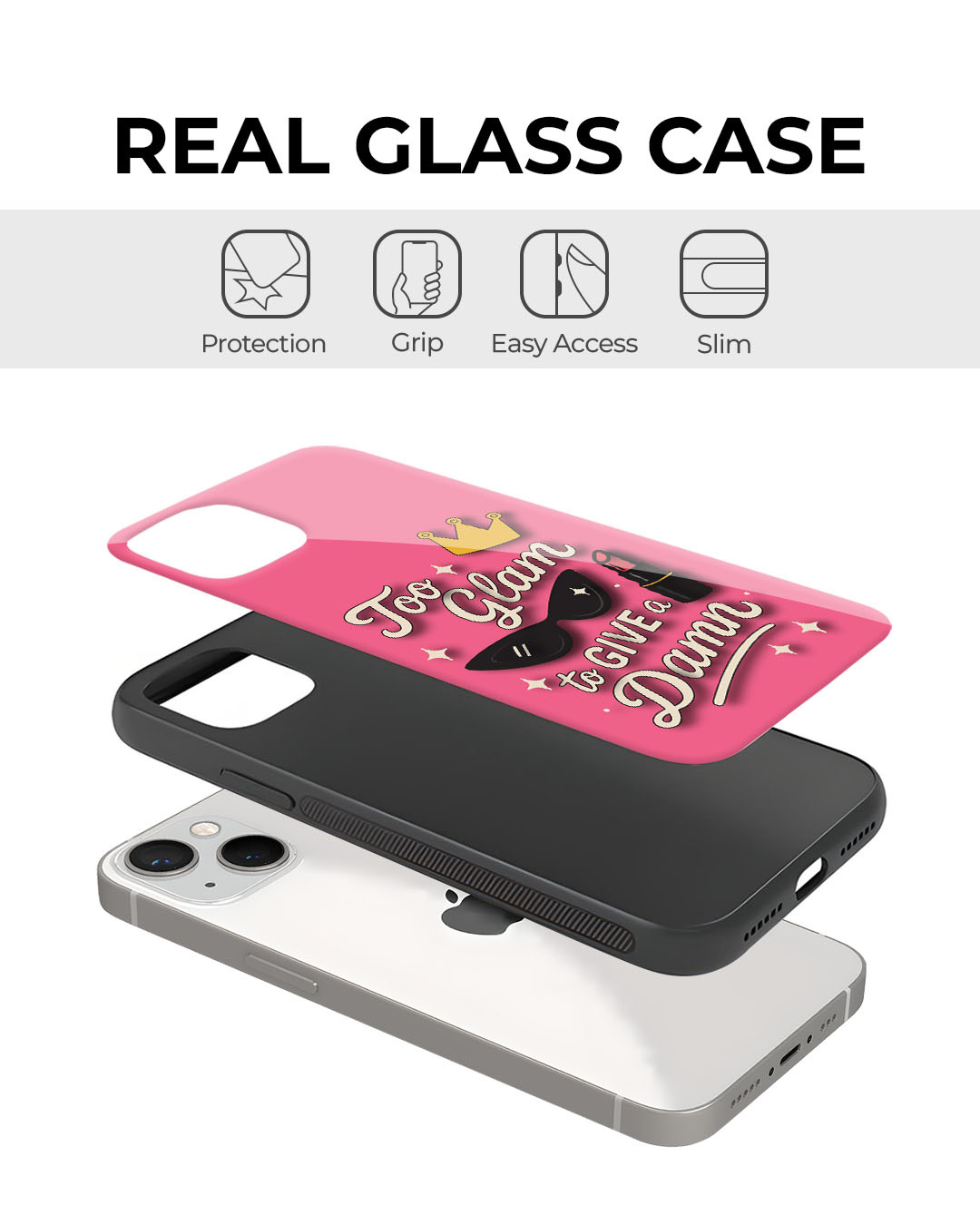 Shop Slay All Day Premium Glass Cover for Apple iPhone 13-Back