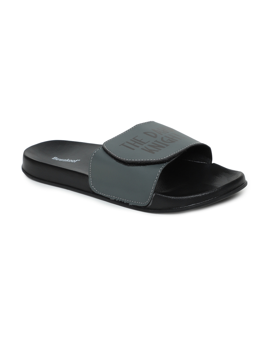 Buy Men's Black Relax Printed Adjustable Strap Comfysole Sliders Online in  India at Bewakoof