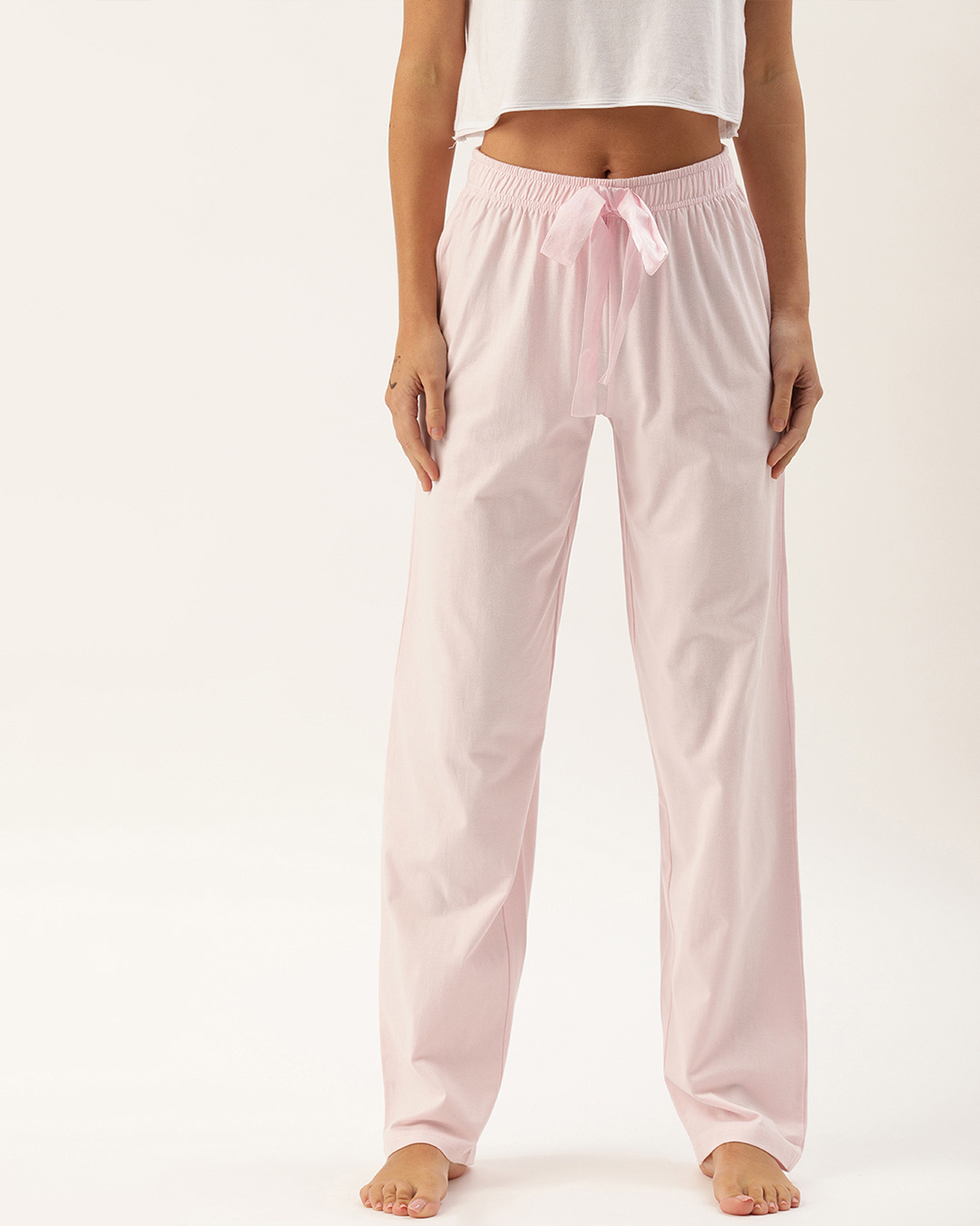 Shop Pack of 2 Lounge Pants - AOP Aqua Green and Solid Pink-Back