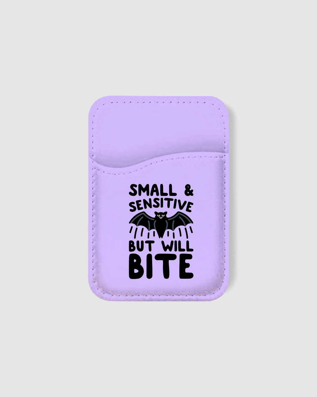 Shop Small & Sensitive Typography Mobile Card Holders-Back