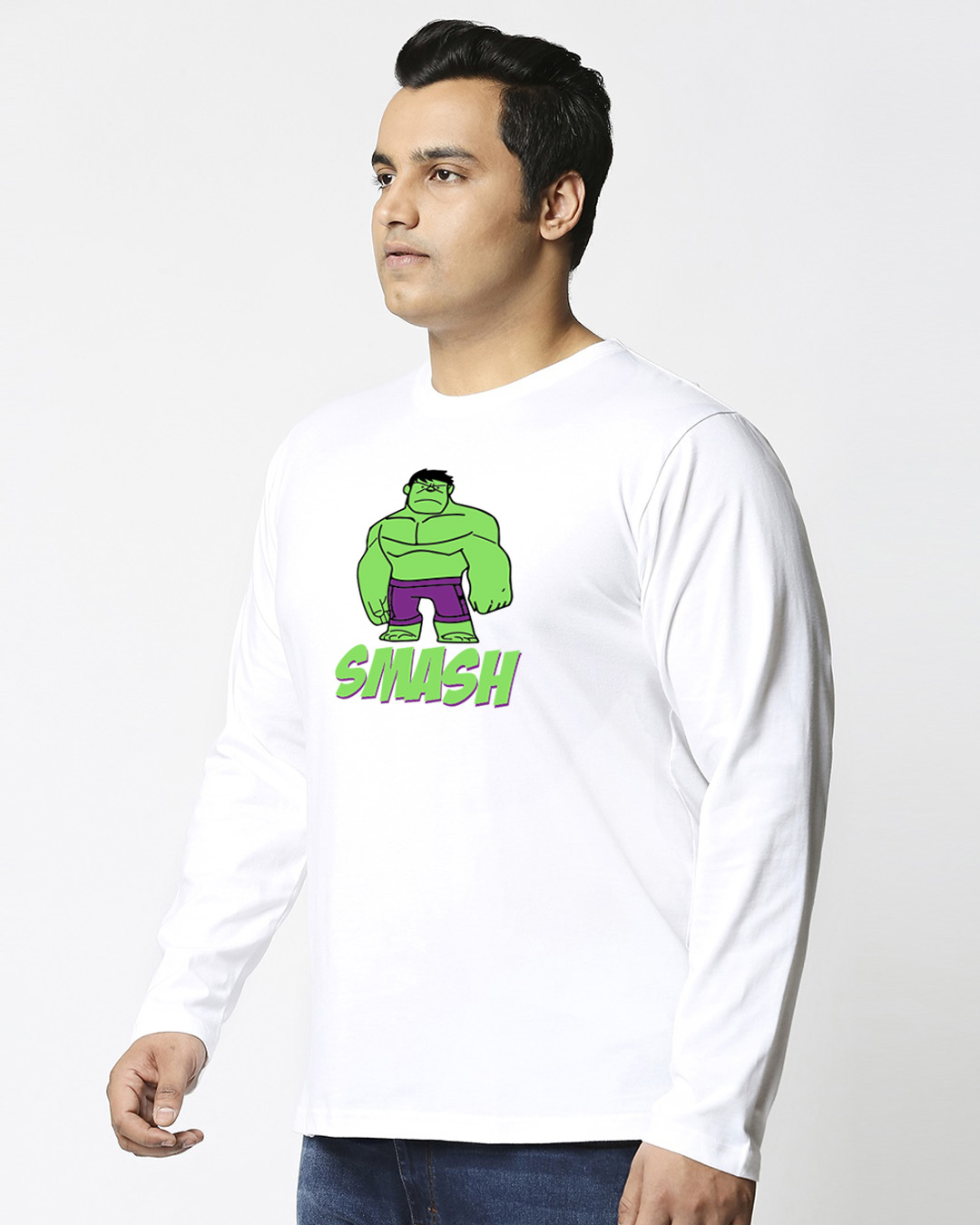 Shop Smash It (AVEGL) Full Sleeves Plus Size T-Shirt-Back