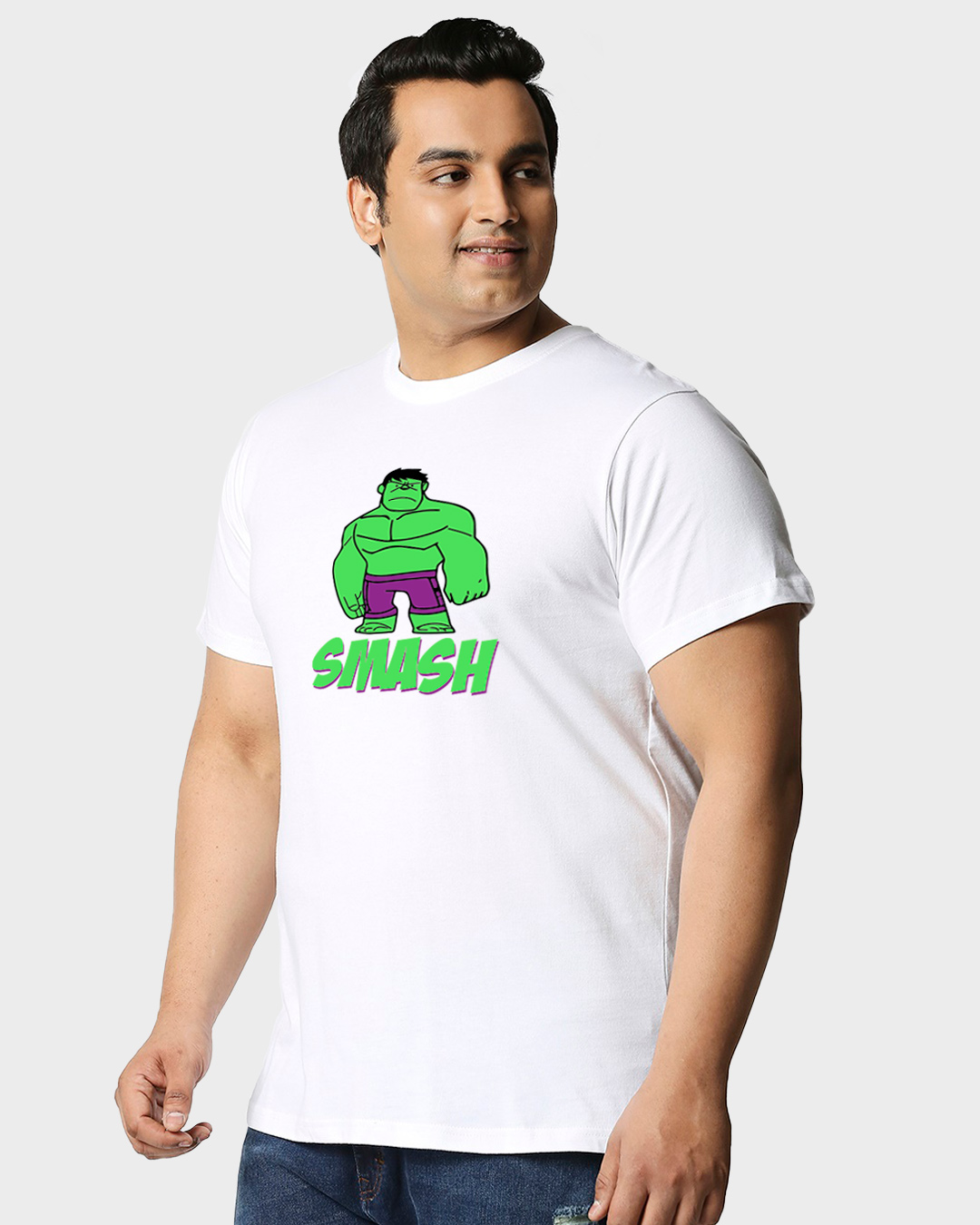 Shop Smash It (AVEGL) Half Sleeve Plus Size T-Shirt-Back