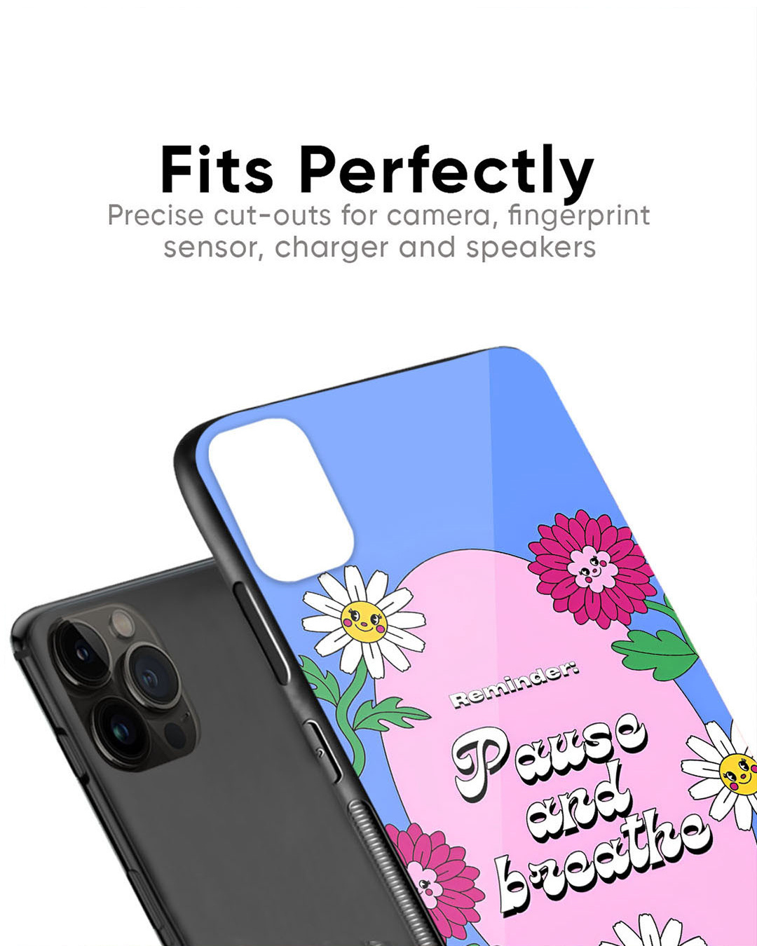 Shop Smell Like Floral Premium Glass Case for Apple iPhone SE 2020 (Shock Proof, Scratch Resistant)-Back