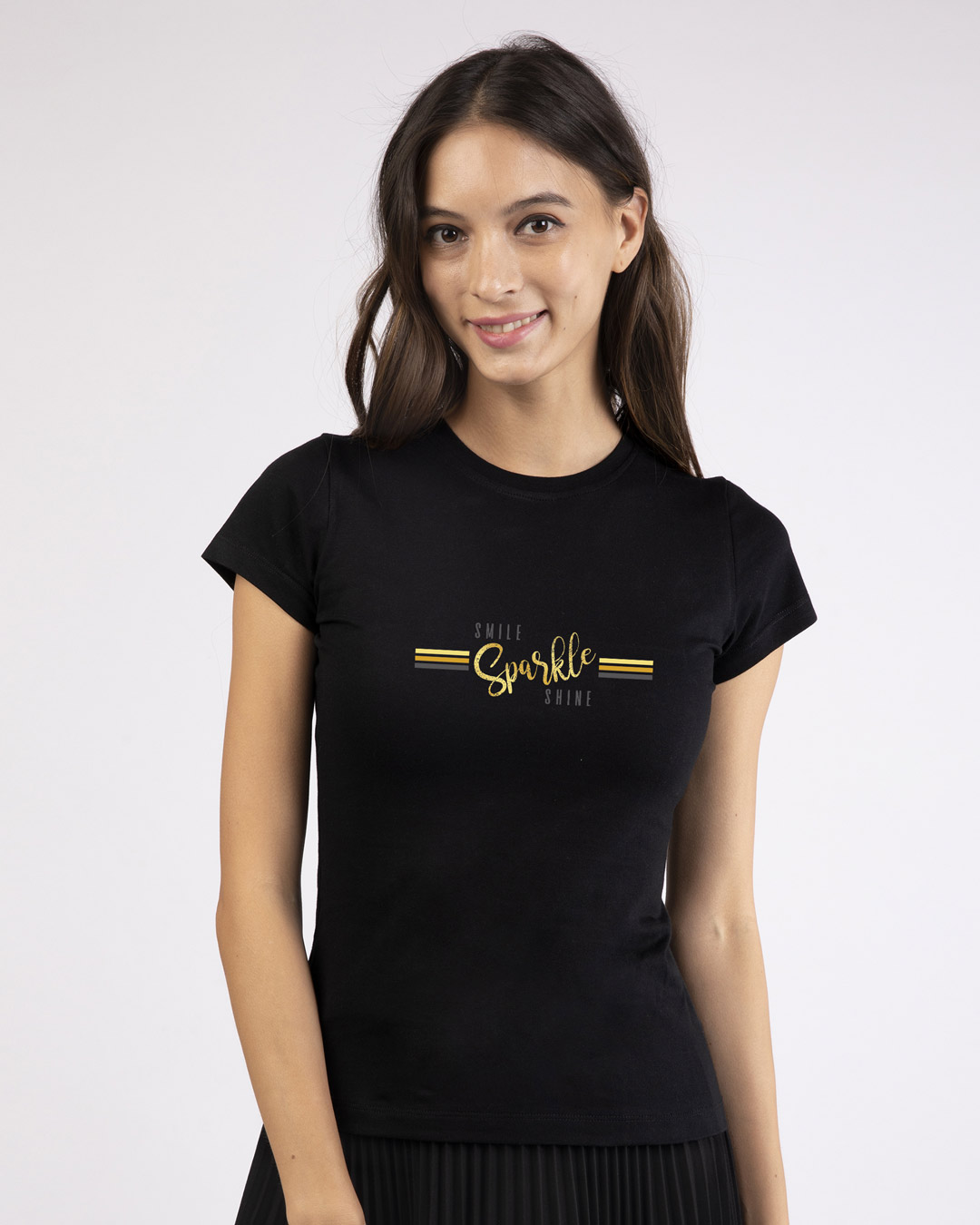 Shop Smile.sparkle.shine Half Sleeve T-Shirt-Back