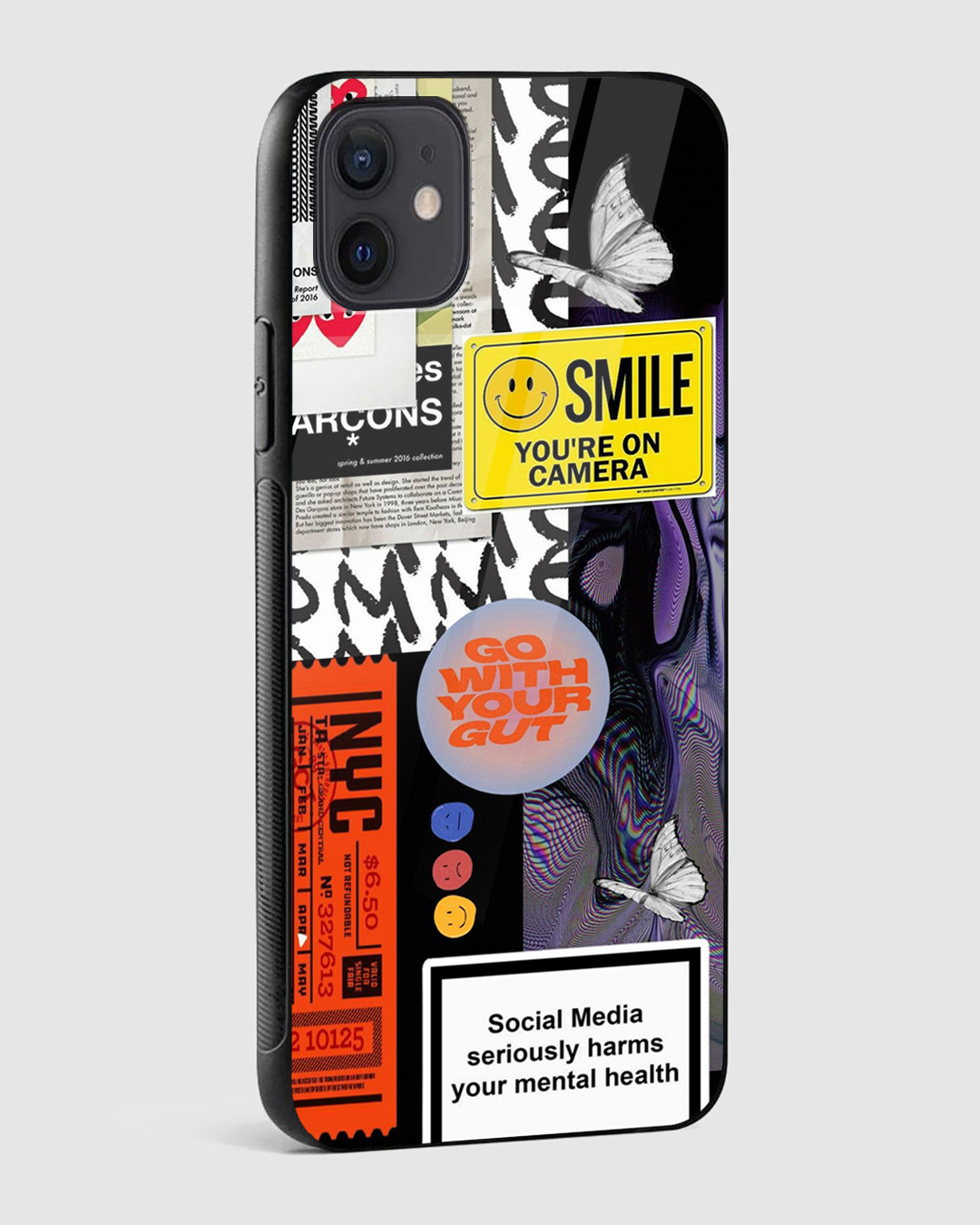 Shop Smile You're On Camera Premium Glass Case for Apple iPhone 12-Back