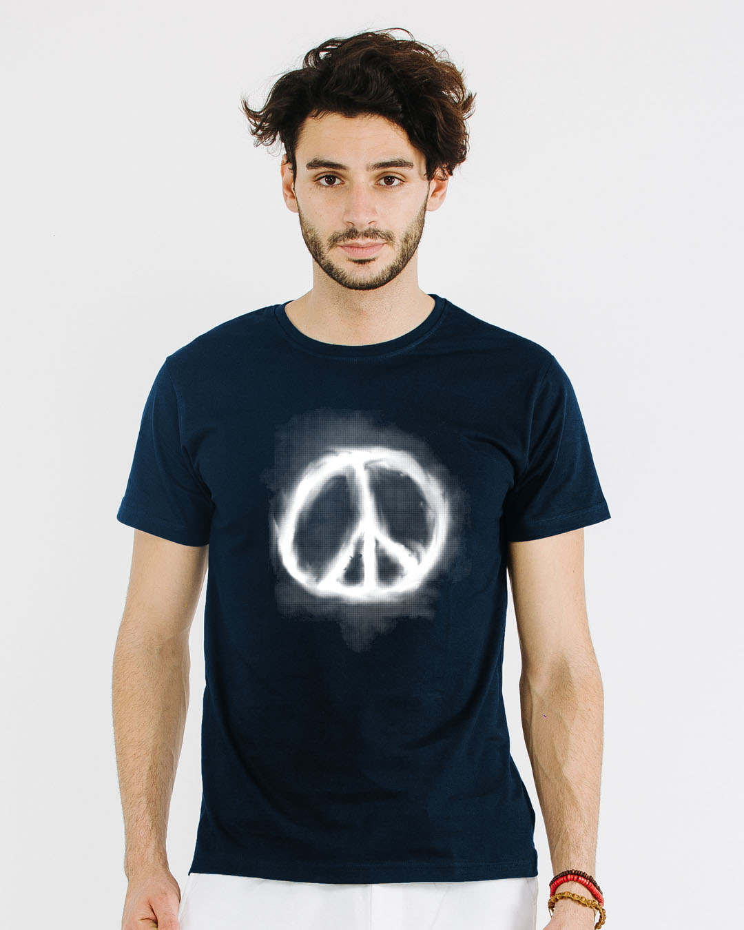 Shop Smoke Peace Half Sleeve T-Shirt-Back