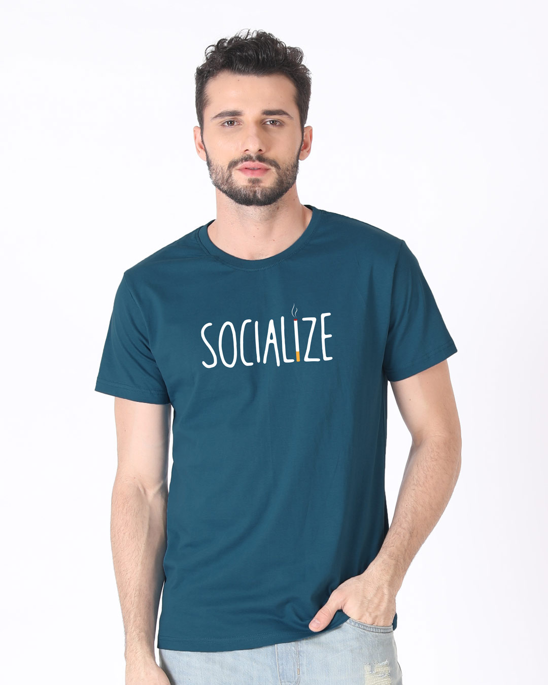 Shop Smoklize Half Sleeve T-Shirt-Back