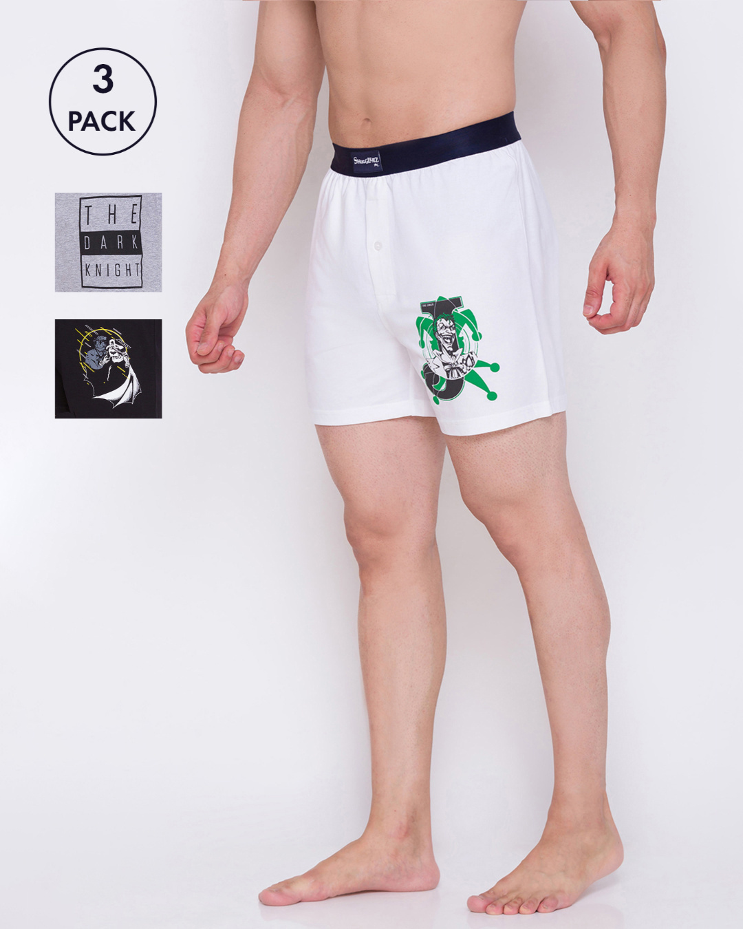 Buy Pack of 3 Men's Multicolor Boxers Online in India at Bewakoof