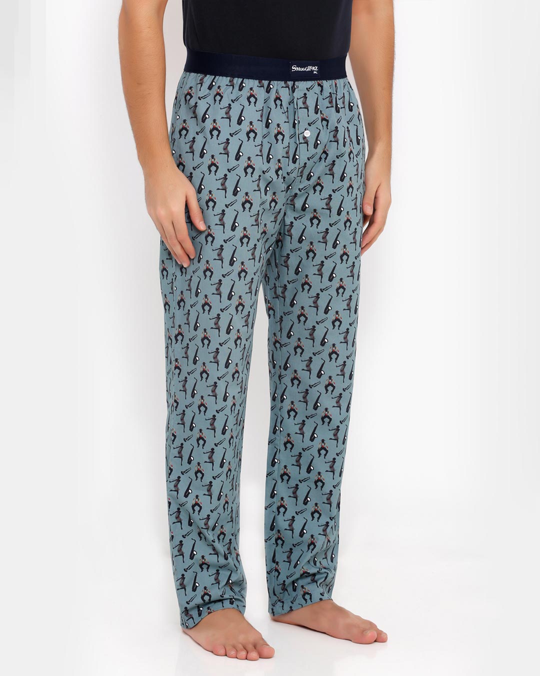 Shop Jazz Pyjamas Grey-Back