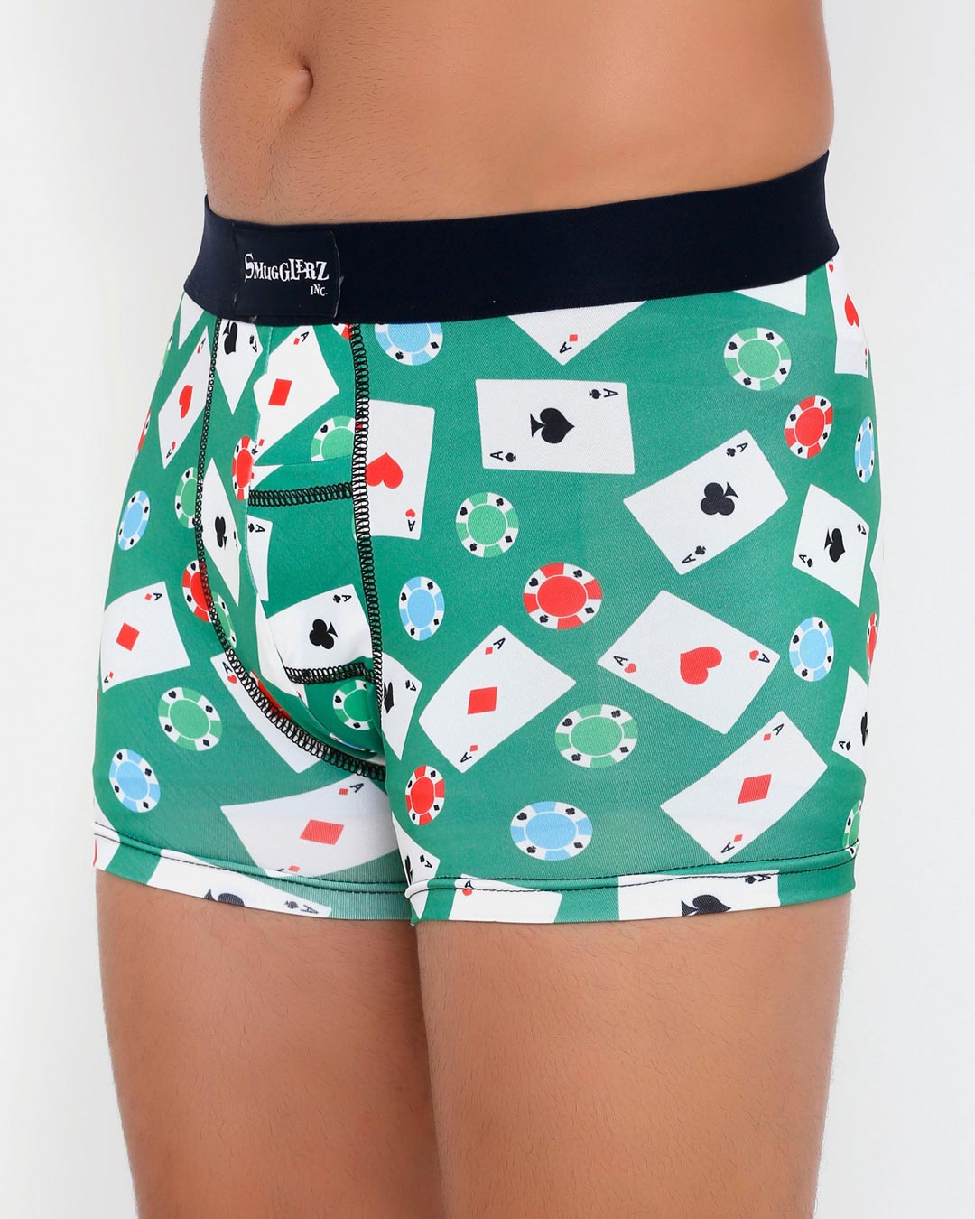 Shop Men's Cards & Casino Chips Green Smundies-Back