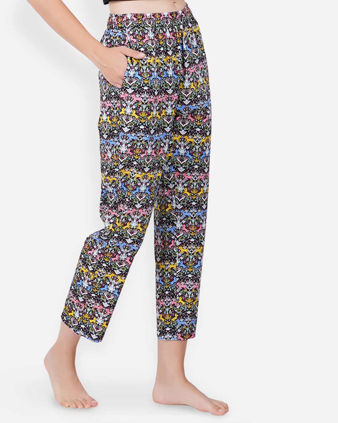 Shop Women's Pyjamas Cat & Flower-Back