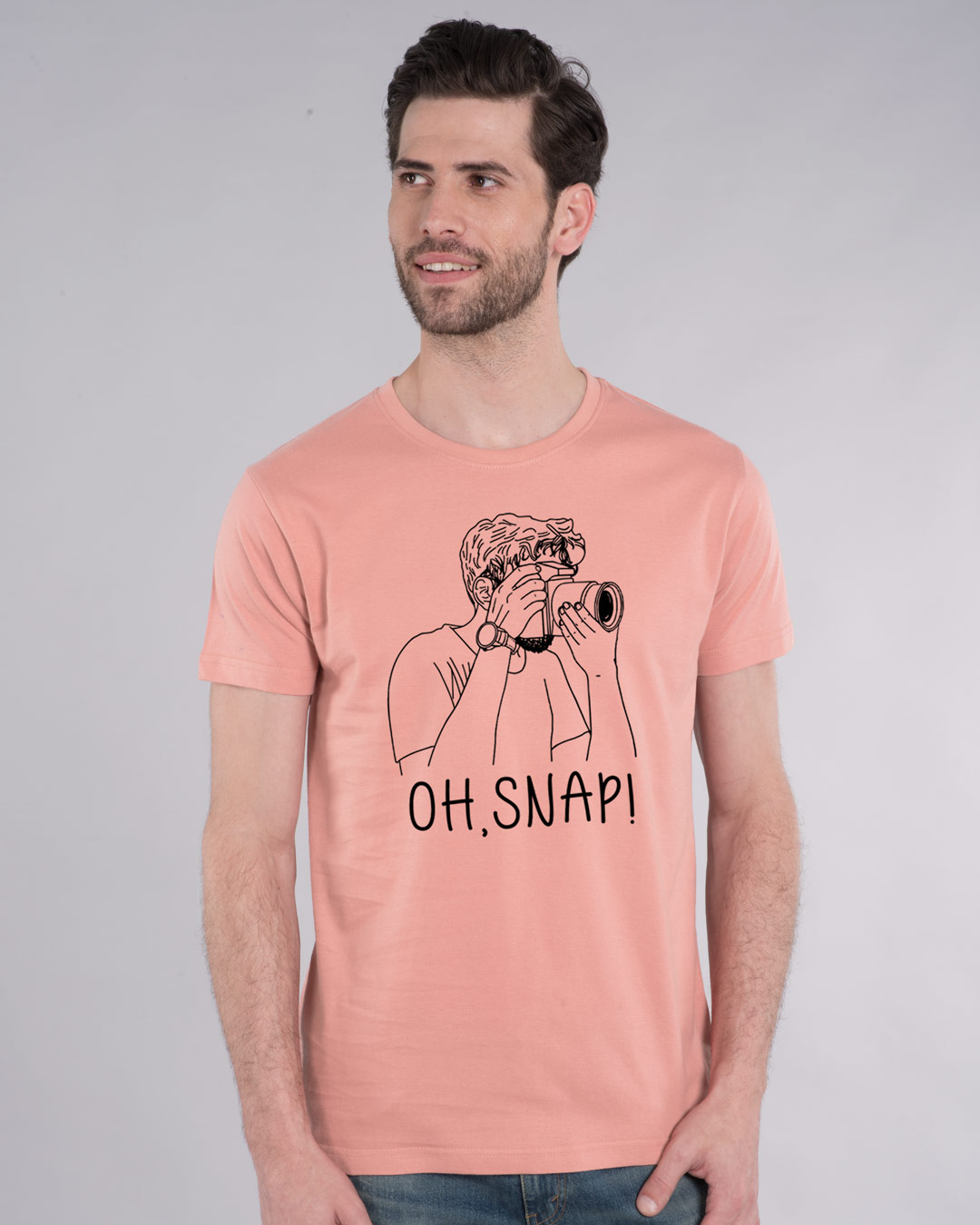 Shop Snap It Half Sleeve T-Shirt-Back
