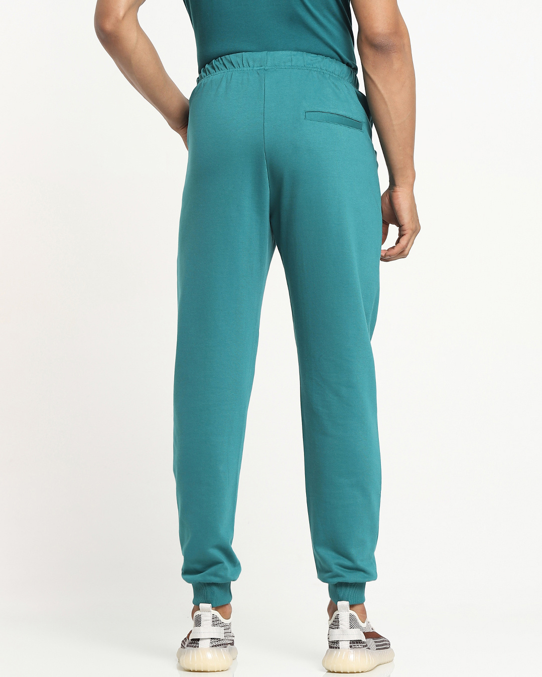 Shop Men's Snazzy Green Joggers-Back