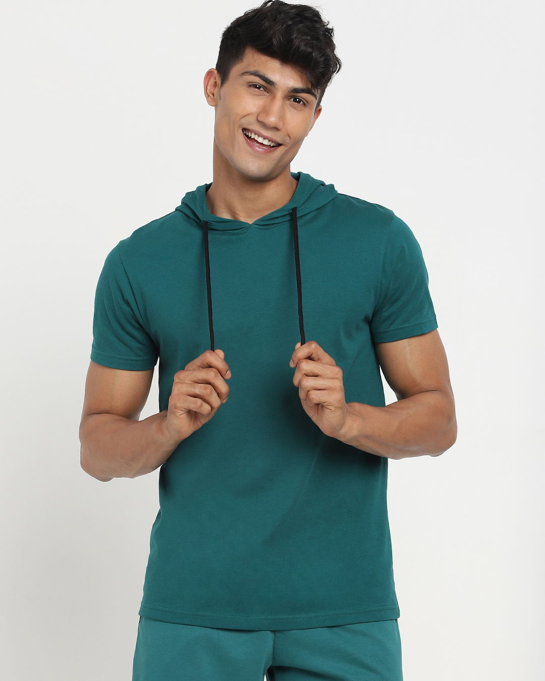 Shop Snazzy Green Hoodie T-shirt For Men's-Back