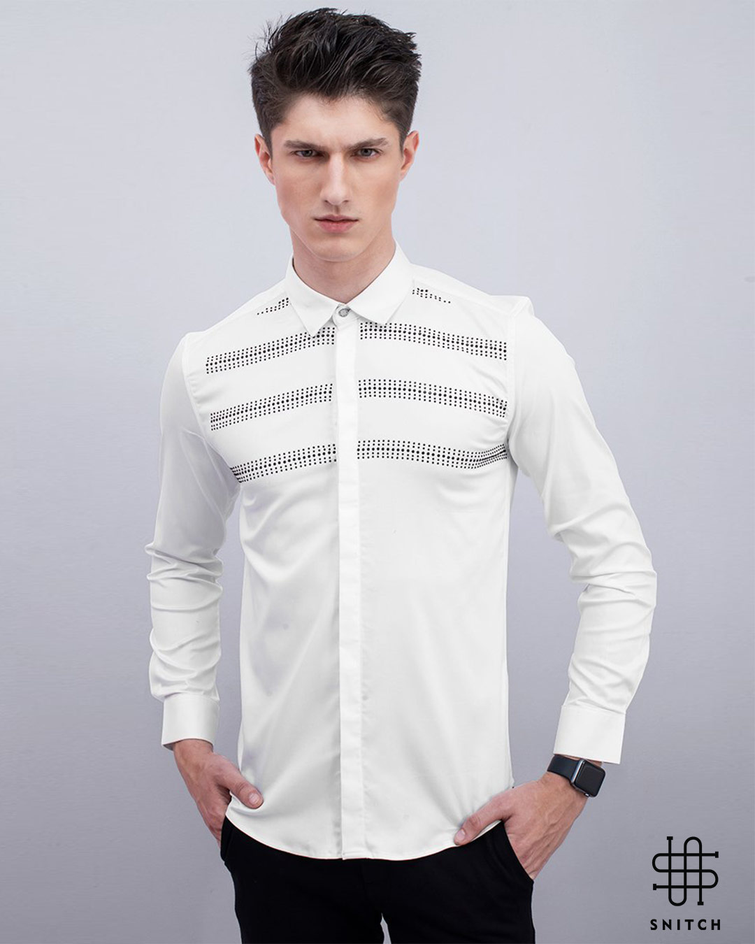 Buy Snitch Astral White Shirt for Men white Online at Bewakoof