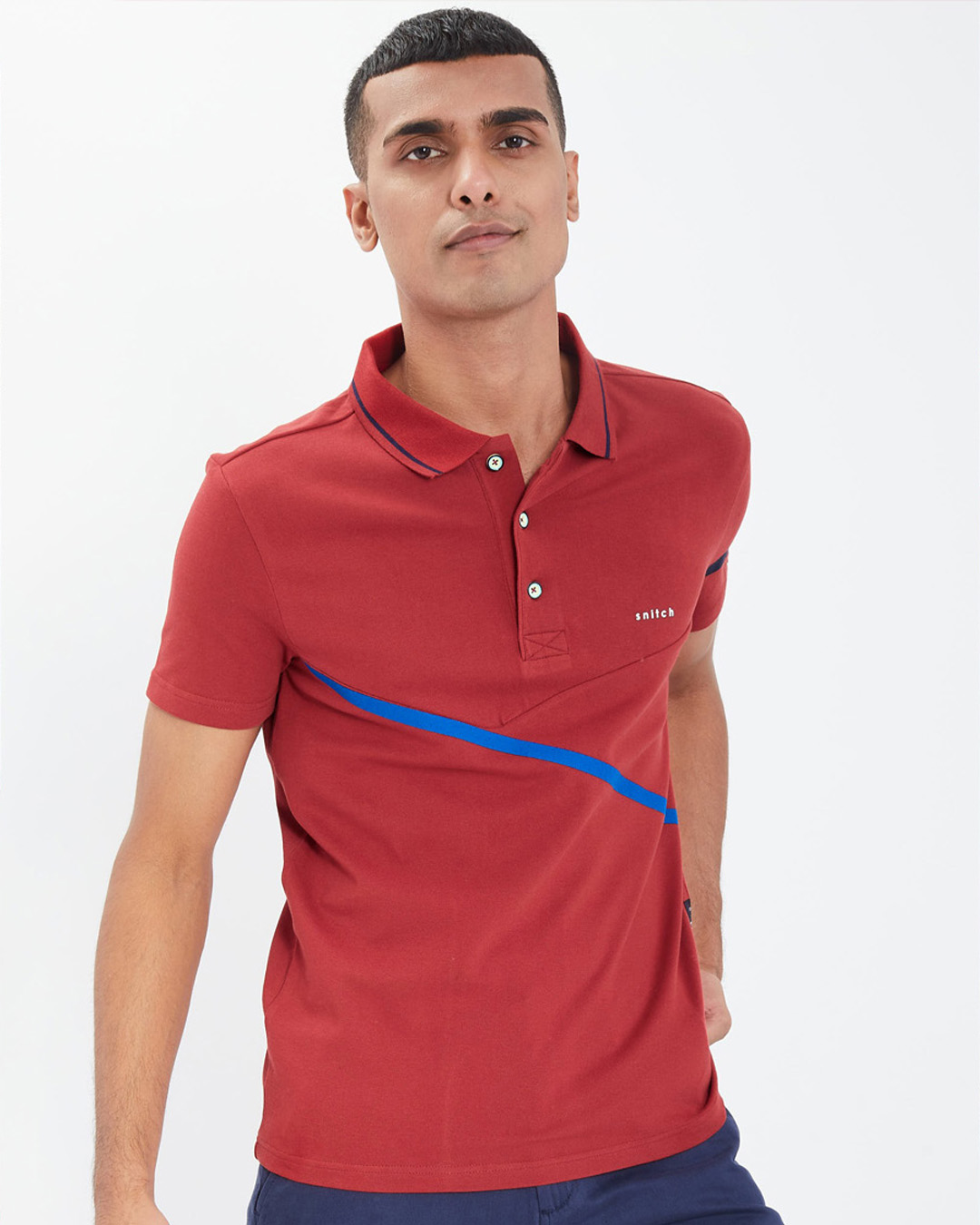 Shop Cherry Knitted Polo T Shirt-Back