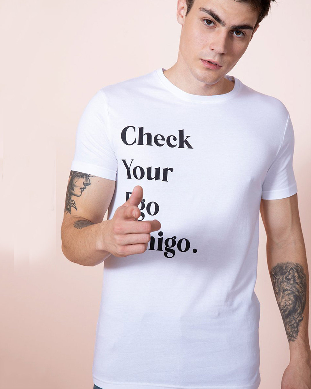 Buy Snitch EGO White T-Shirt for Men White Online at Bewakoof