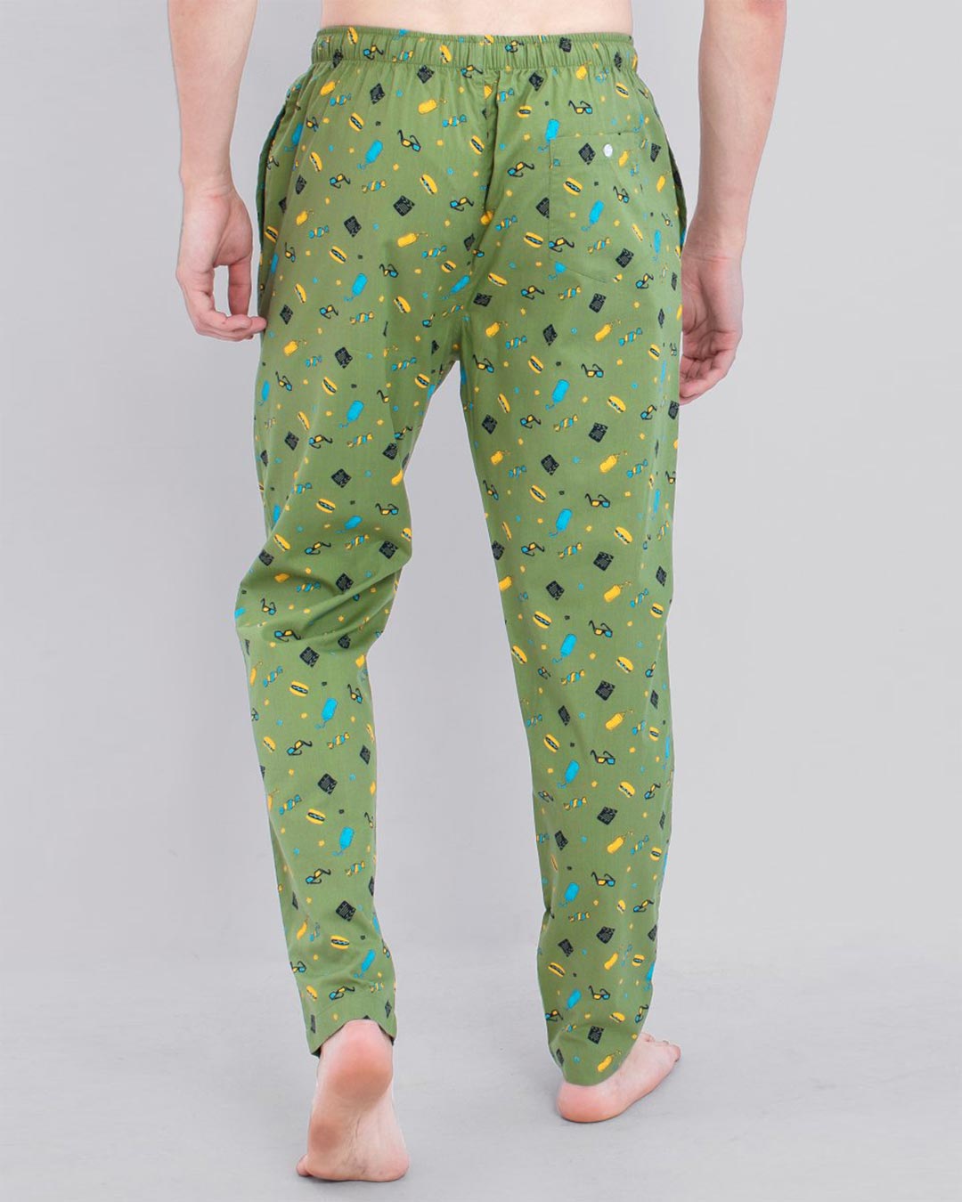 Shop Green Playful Pyjamas-Back