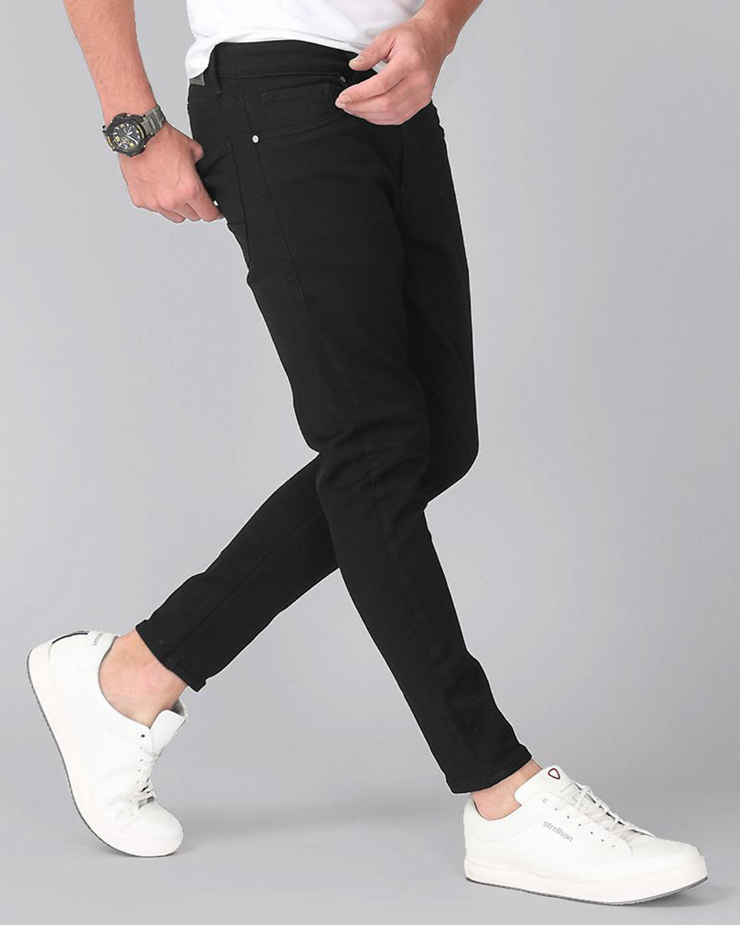 Shop Jet Black Denim-Back