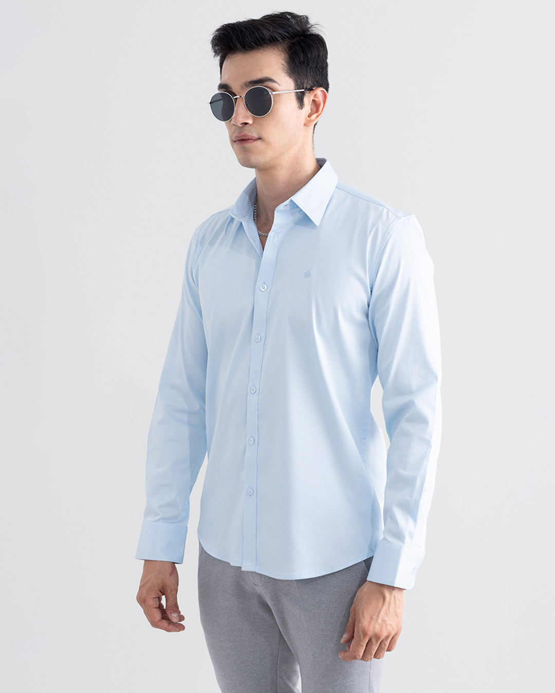 Shop Men's Blue On Loop Slim Fit Shirt-Back