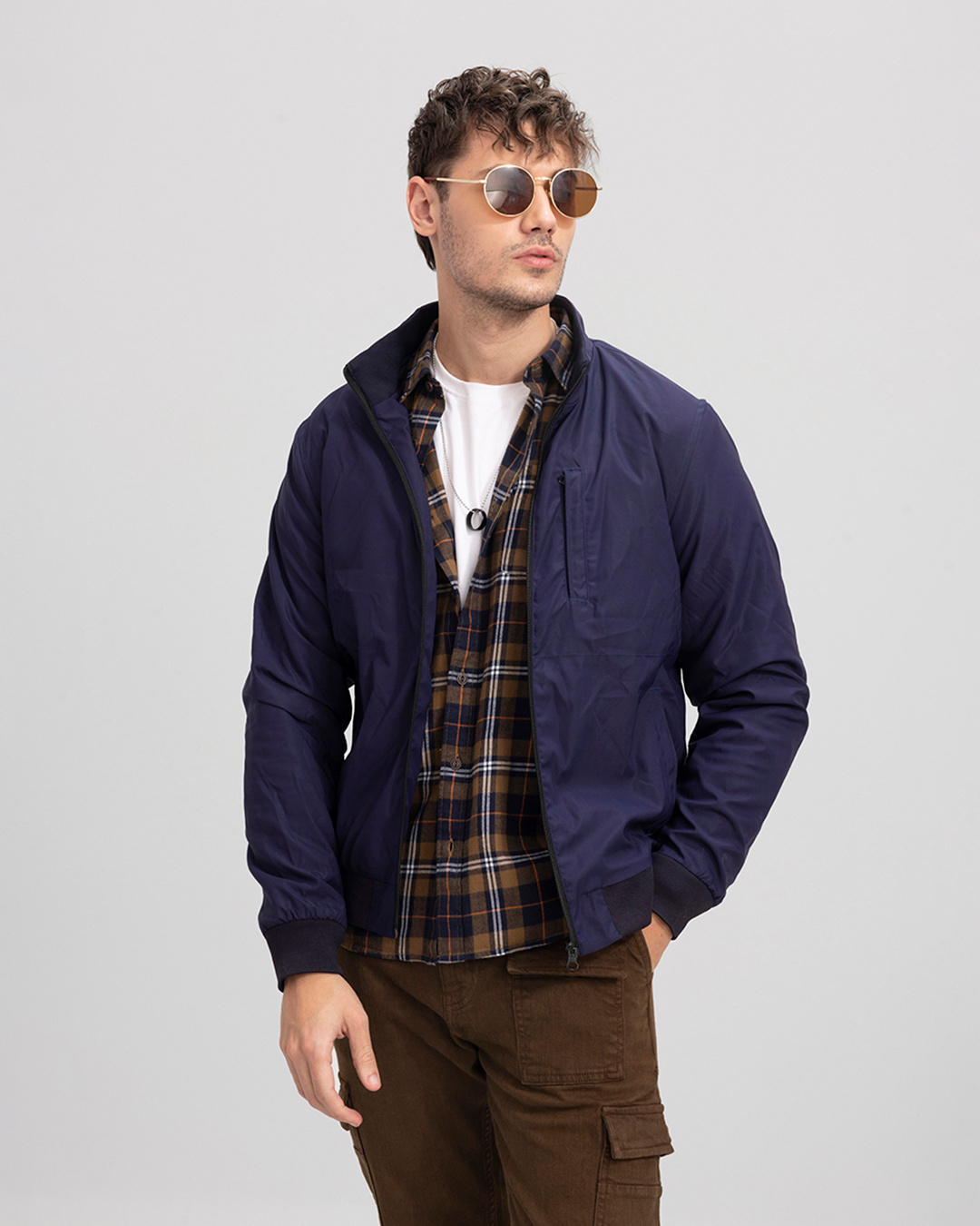 Buy Snitch Men's Blue Slim Fit Jacket Online at Bewakoof